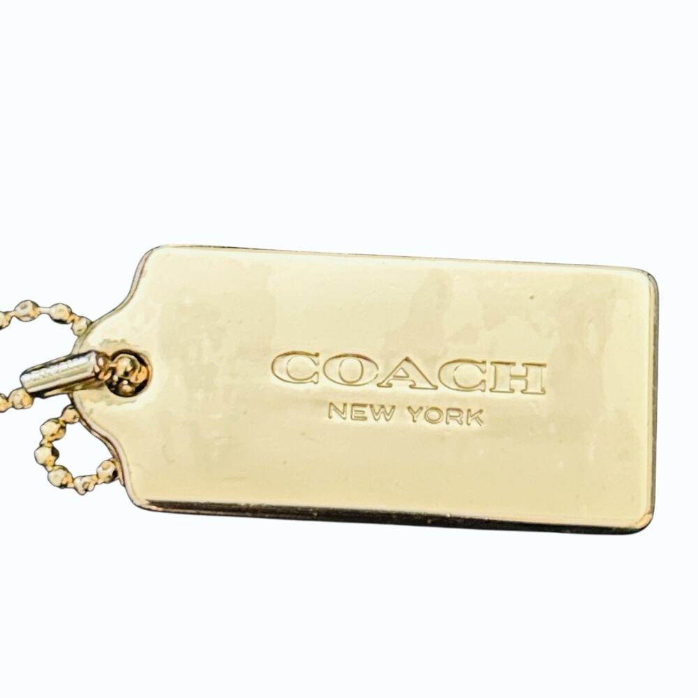 Coach Lexy Lexi Bag Purse F22210 Black Pebbled Leather Gold Tone Chain Handles - Picture 15 of 16